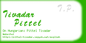 tivadar pittel business card